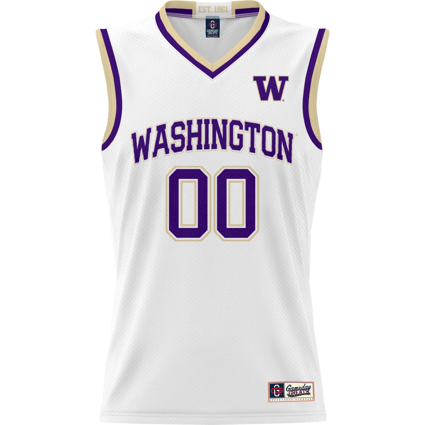 Washington Huskies GameDay Greats Youth NIL Pick-A-Player Lightweight Women's Basketball Jersey - White