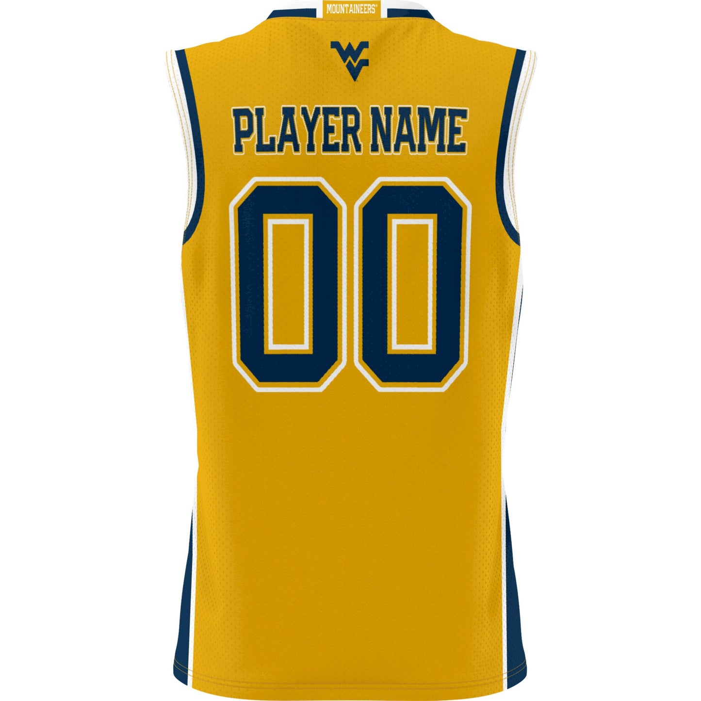 West Virginia Mountaineers GameDay Greats Unisex  Lightweight NIL Pick-A-Player Women's Basketball Jersey - Gold
