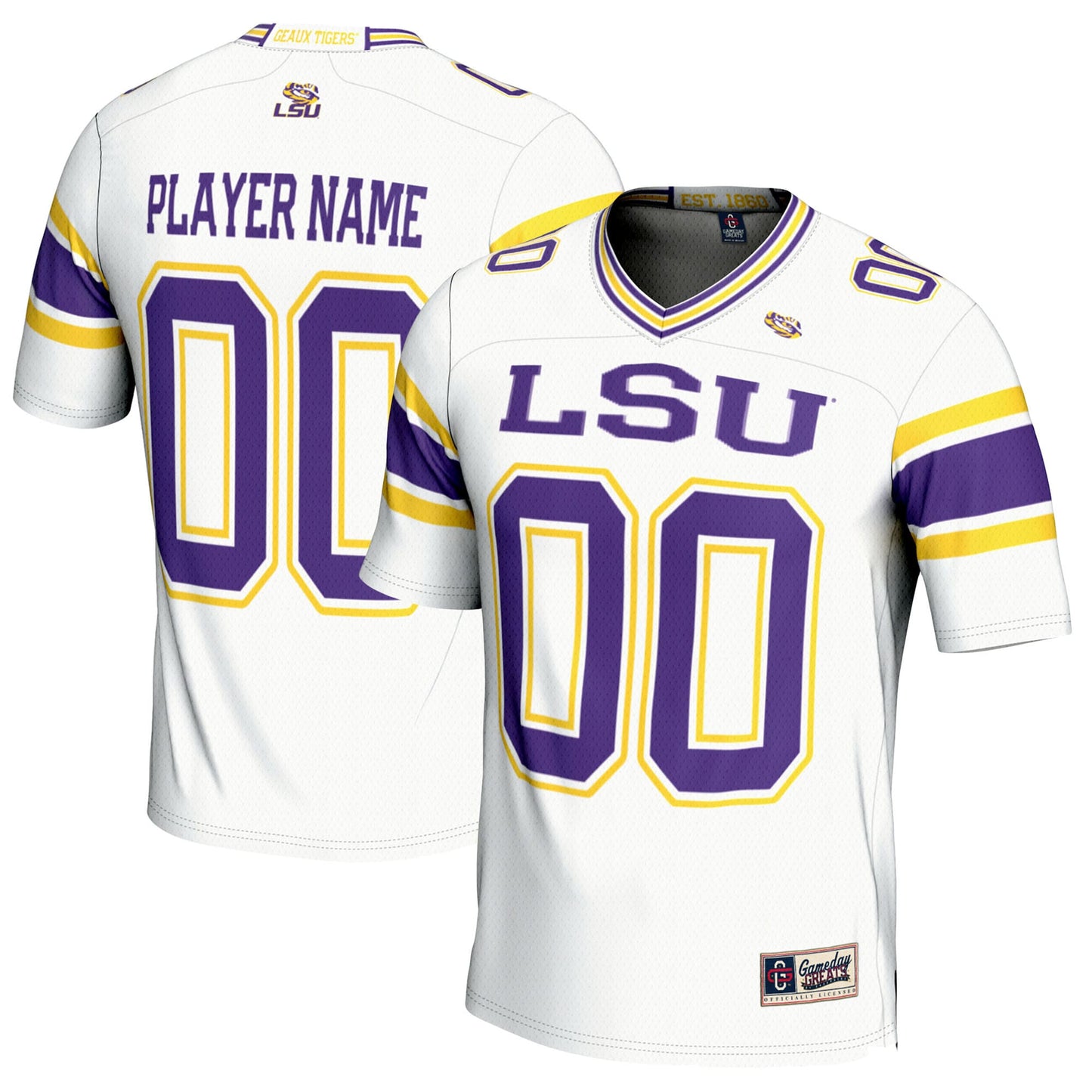 LSU Tigers GameDay Greats NIL Pick-A-Player Football Jersey - White