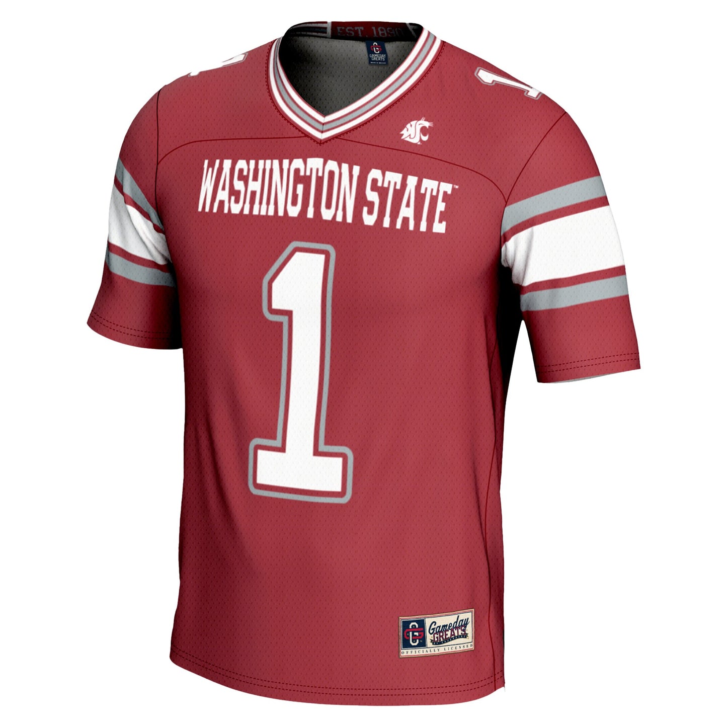 #1 Washington State Cougars GameDay Greats Youth Endzone Football Jersey - White