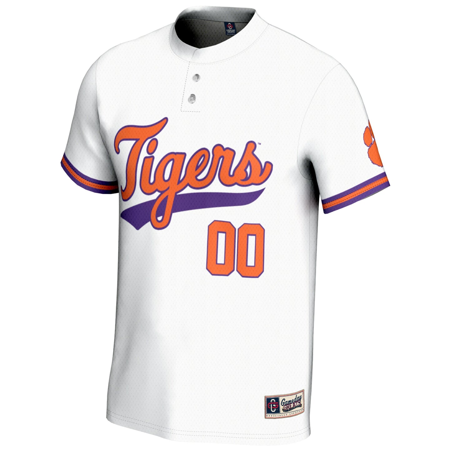 Clemson Tigers GameDay Greats Youth NIL Pick-A-Player Lightweight Softball Jersey - White