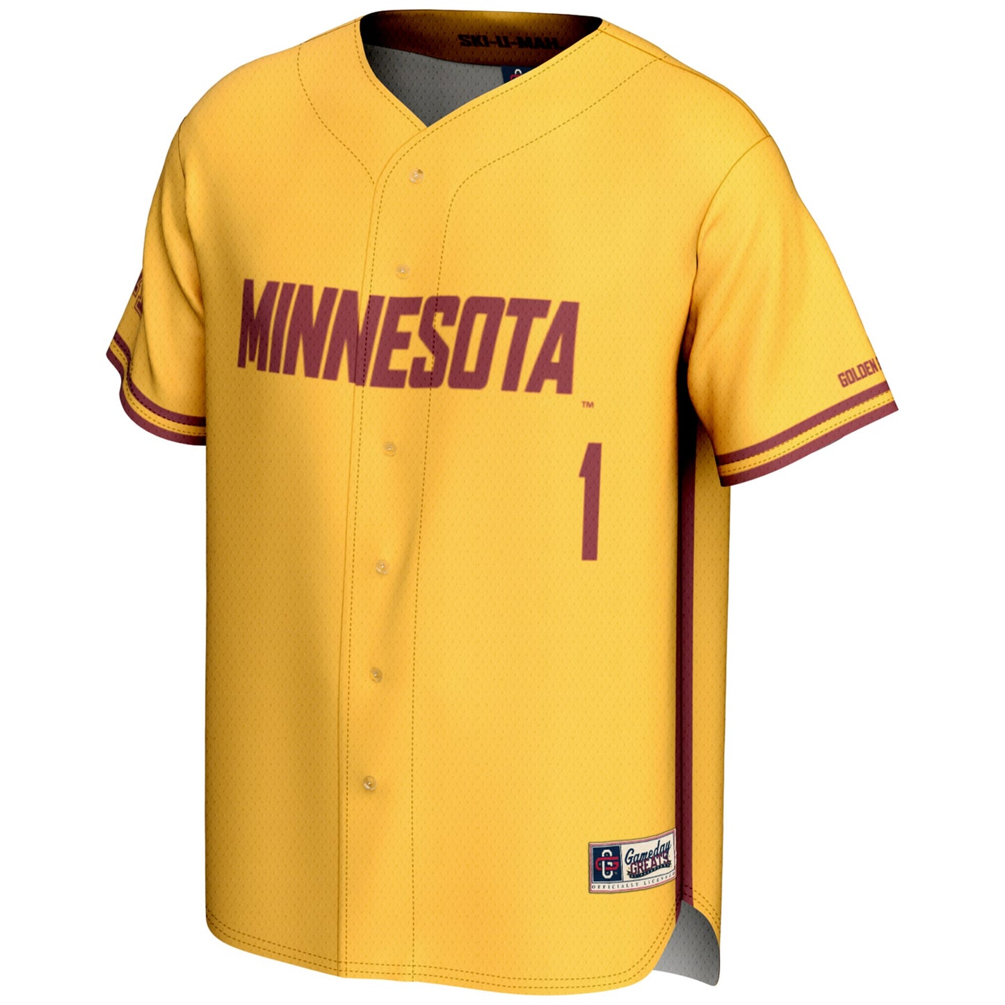 #1 Minnesota Golden Gophers GameDay Greats Youth Lightweight Baseball Jersey - Maroon