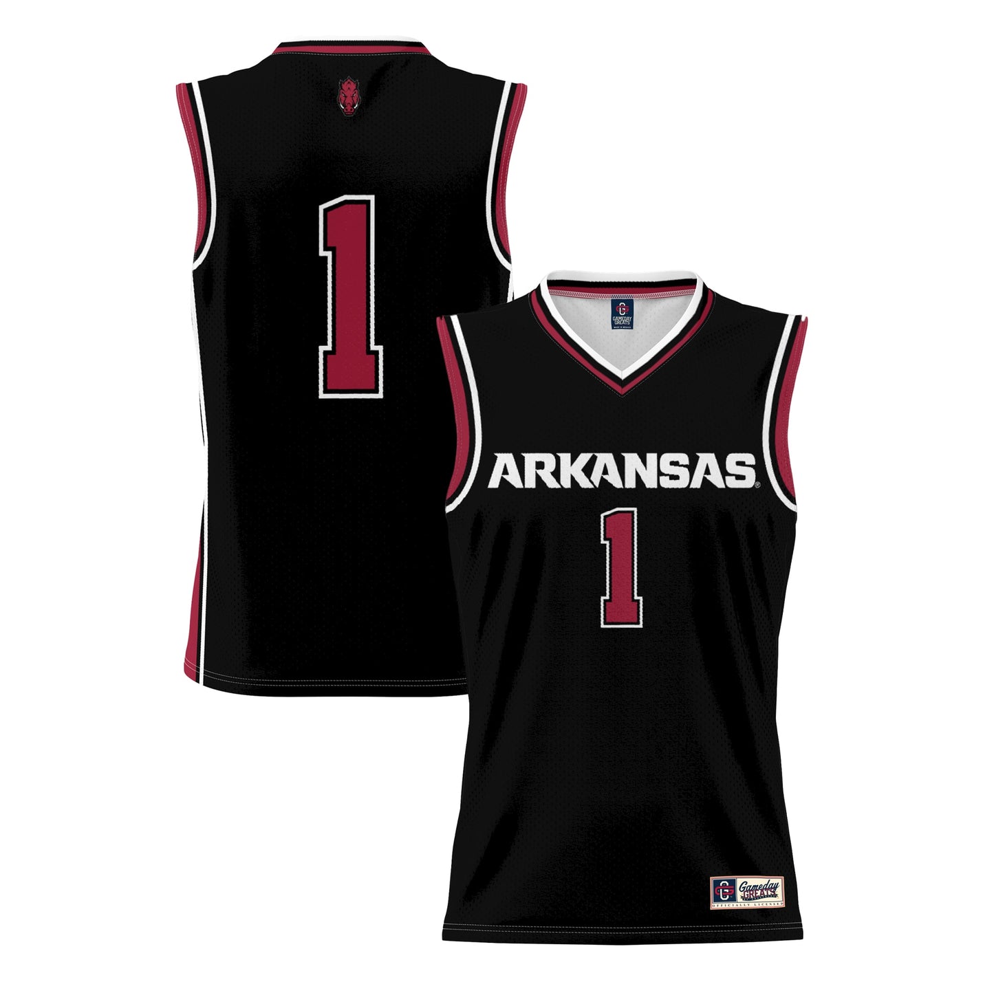 #1 Arkansas Razorbacks GameDay Greats Lightweight Basketball Jersey - White