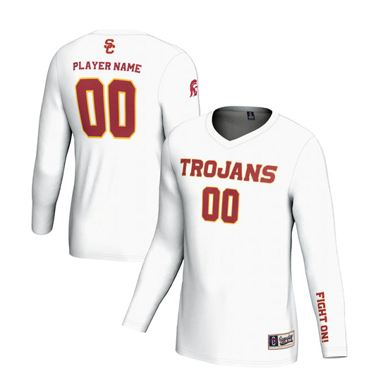 USC Trojans GameDay Greats Unisex NIL Pick-A-Player Lightweight Volleyball Jersey – White
