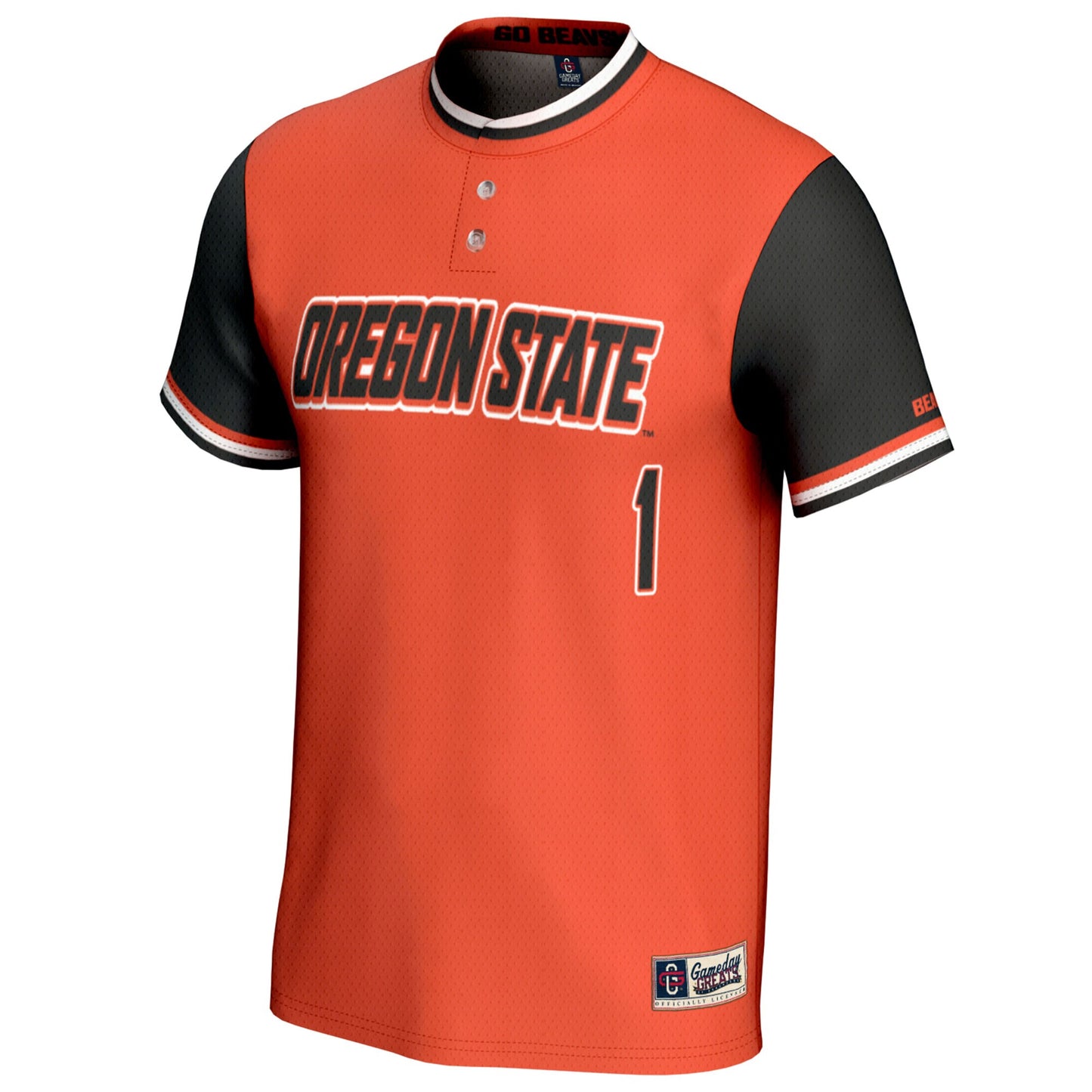 #1 Oregon State Beavers GameDay Greats Unisex Softball Fashion Jersey - White