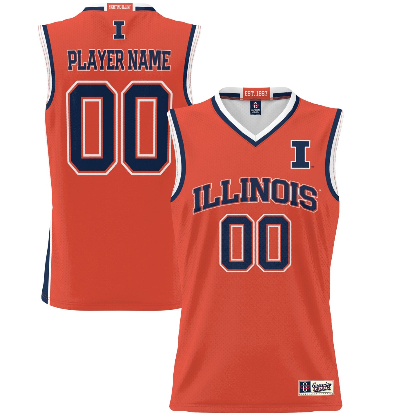 Illinois Fighting Illini GameDay Greats Unisex  Lightweight NIL Pick-A-Player Women's Basketball Jersey - Orange