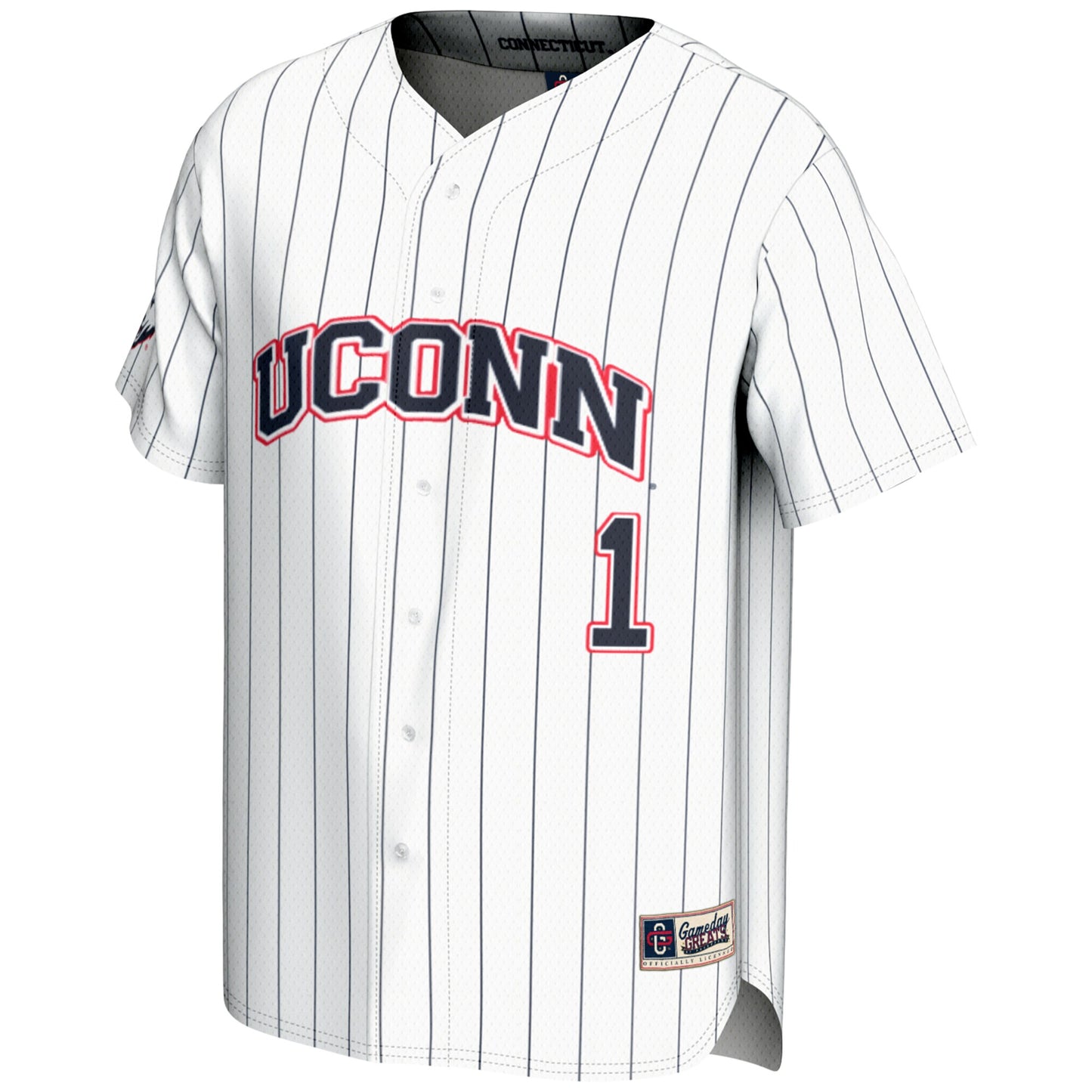 #1 UConn Huskies GameDay Greats Youth Lightweight Baseball Jersey - White