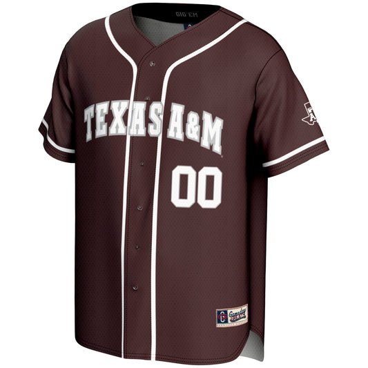 Texas A&M Aggies GameDay Greats NIL Pick-A-Player Lightweight Baseball Jersey - Maroon