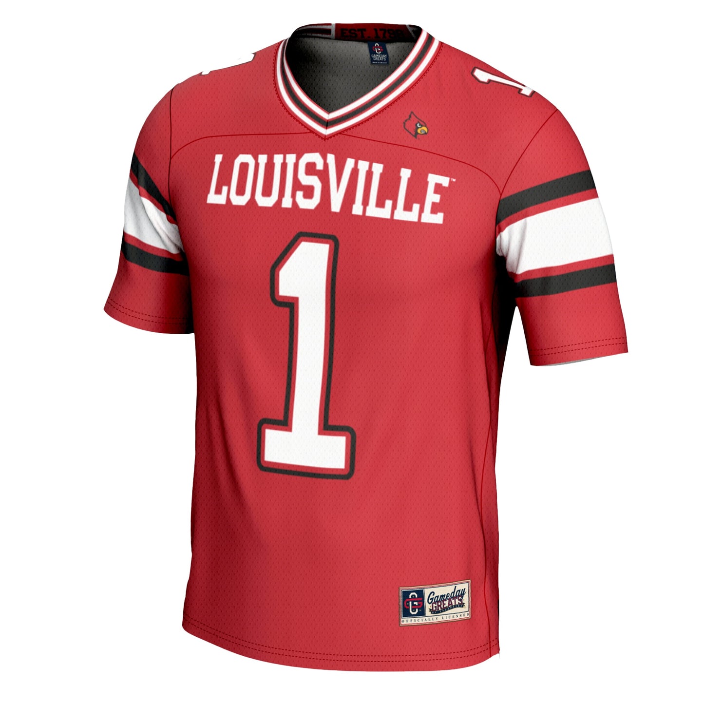 #1 Louisville Cardinals GameDay Greats Football Jersey - Cardinal