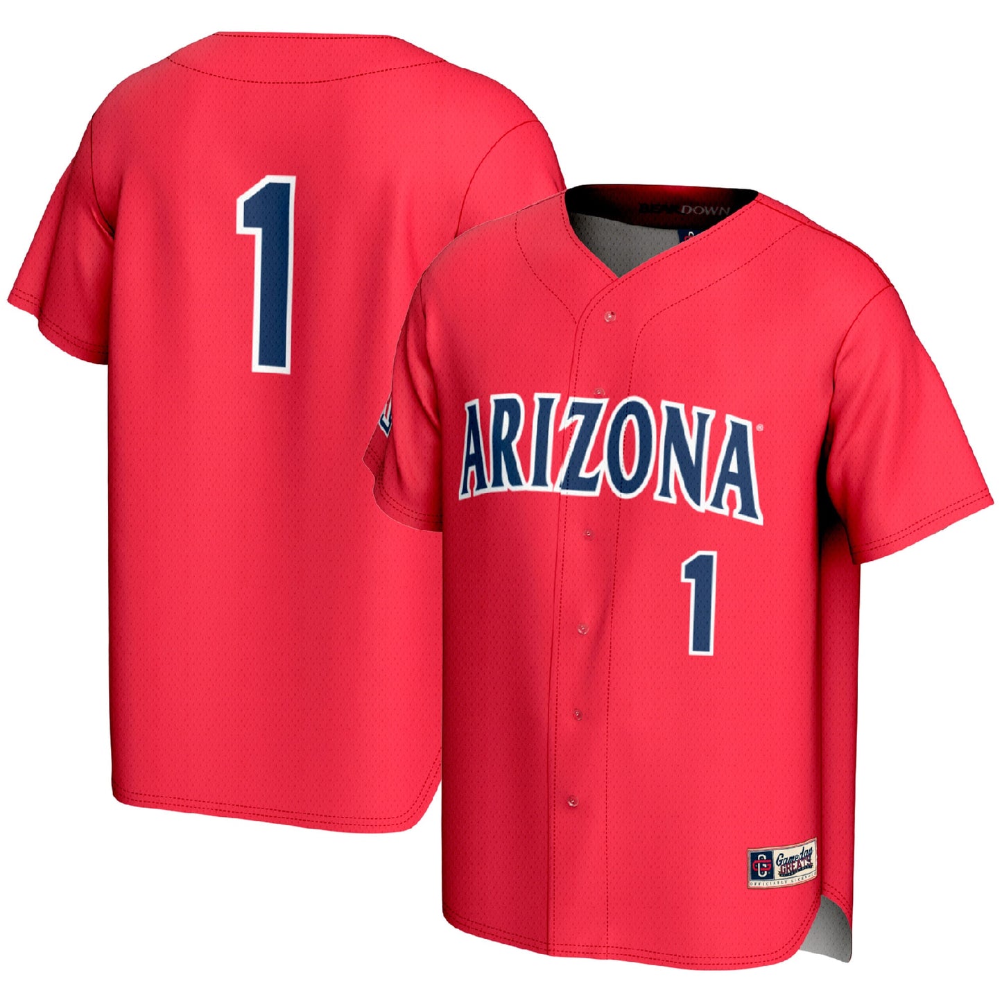 #1 Arizona Wildcats GameDay Greats Youth Lightweight Baseball Fashion Jersey - Navy