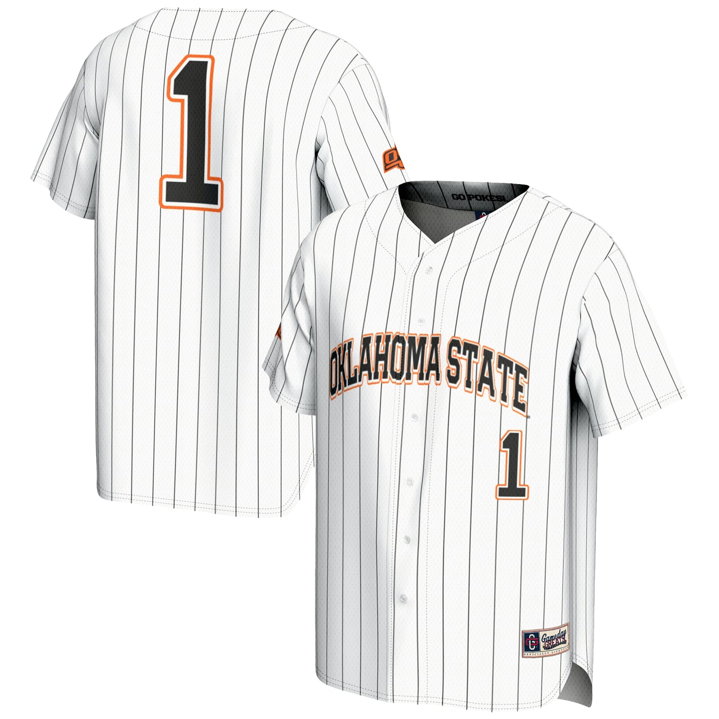 #1 Oklahoma State Cowboys GameDay Greats Lightweight Baseball Fashion Jersey - Orange