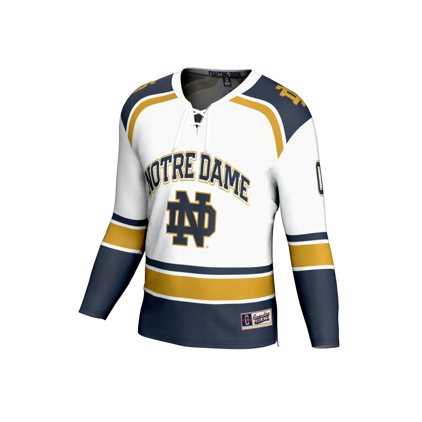 Notre Dame Fighting Irish GameDay Greats Youth Lightweight Hockey NIL Pick-a-Player Fashion Jersey - White