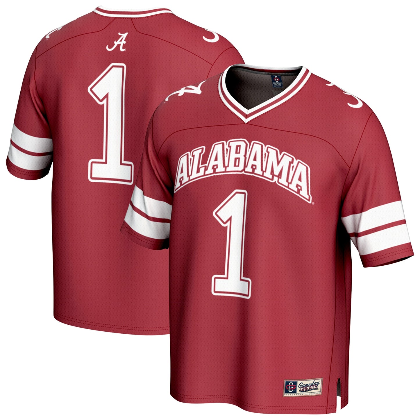 #1 Alabama Crimson Tide GameDay Greats Unisex Lightweight Collegiate Football Fashion Jersey - Crimson