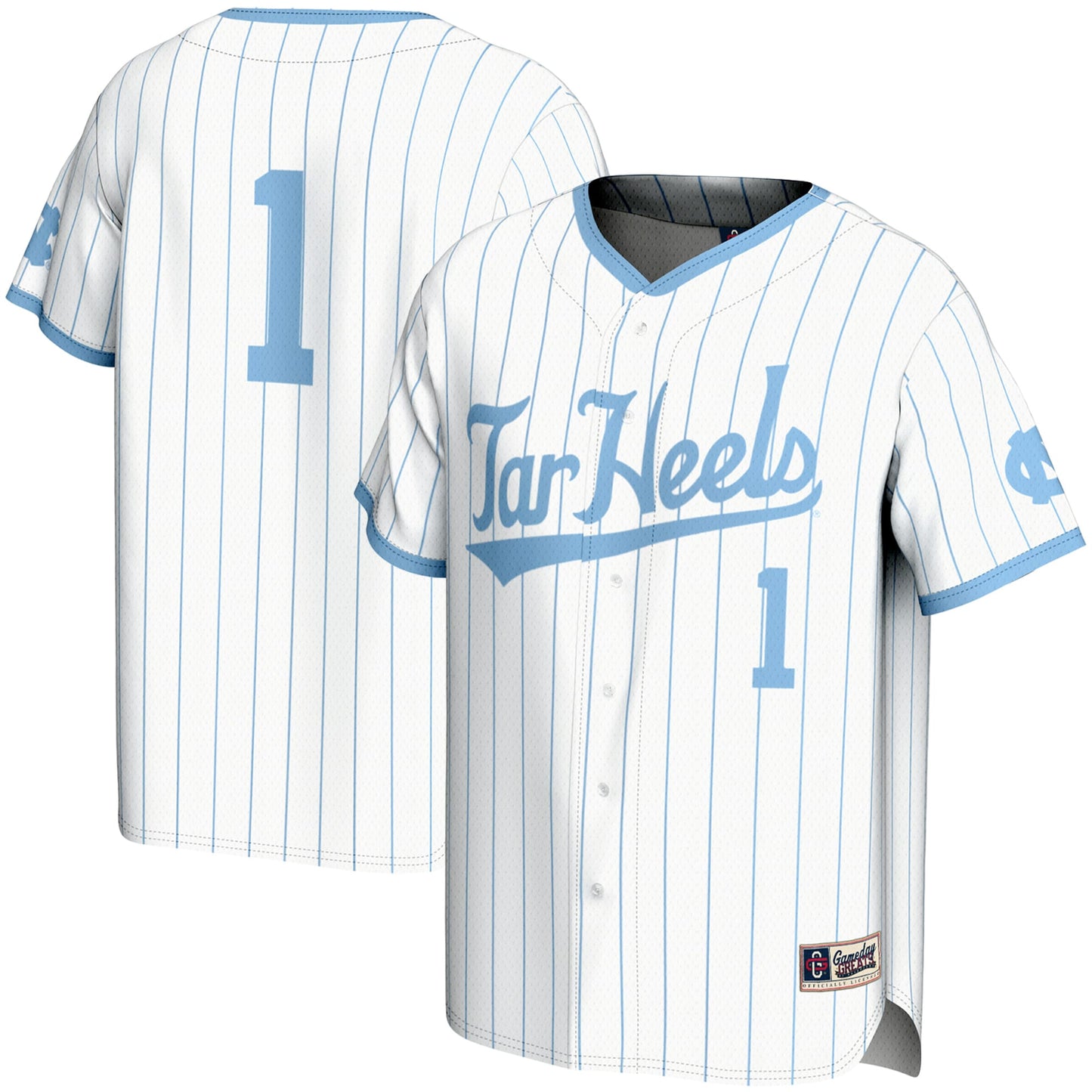 #1 North Carolina Tar Heels GameDay Greats Youth Lightweight Baseball Jersey - Carolina Blue