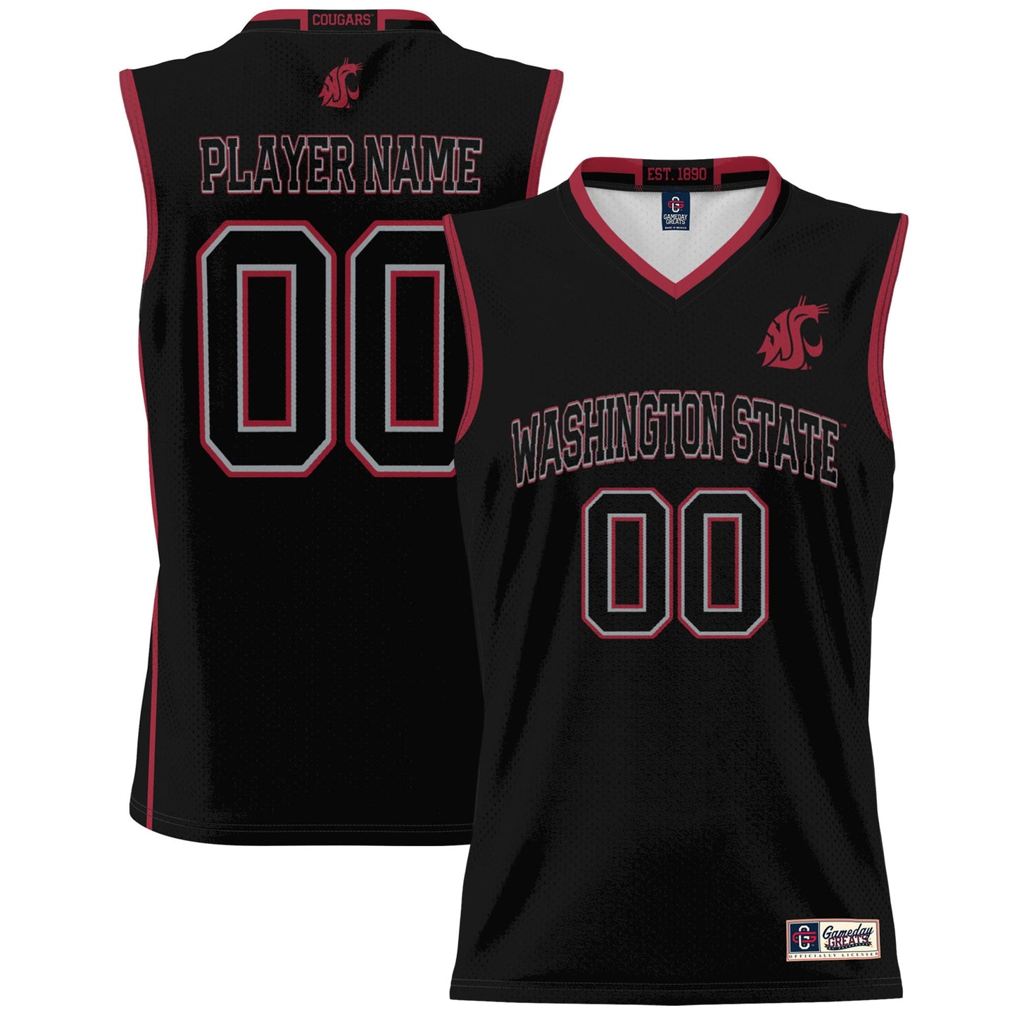 Washington State Cougars GameDay Greats Youth NIL Pick-A-Player Men's Basketball Jersey - Black