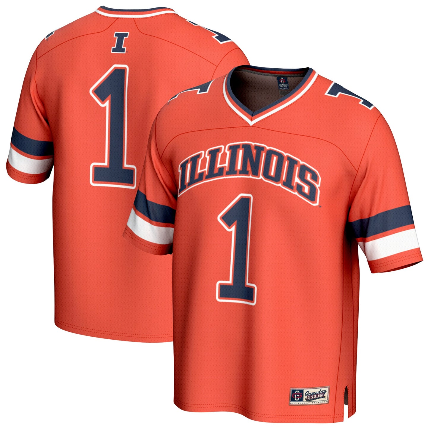 #1 Illinois Fighting Illini GameDay Greats Unisex Collegiate Football Fashion Jersey - Orange