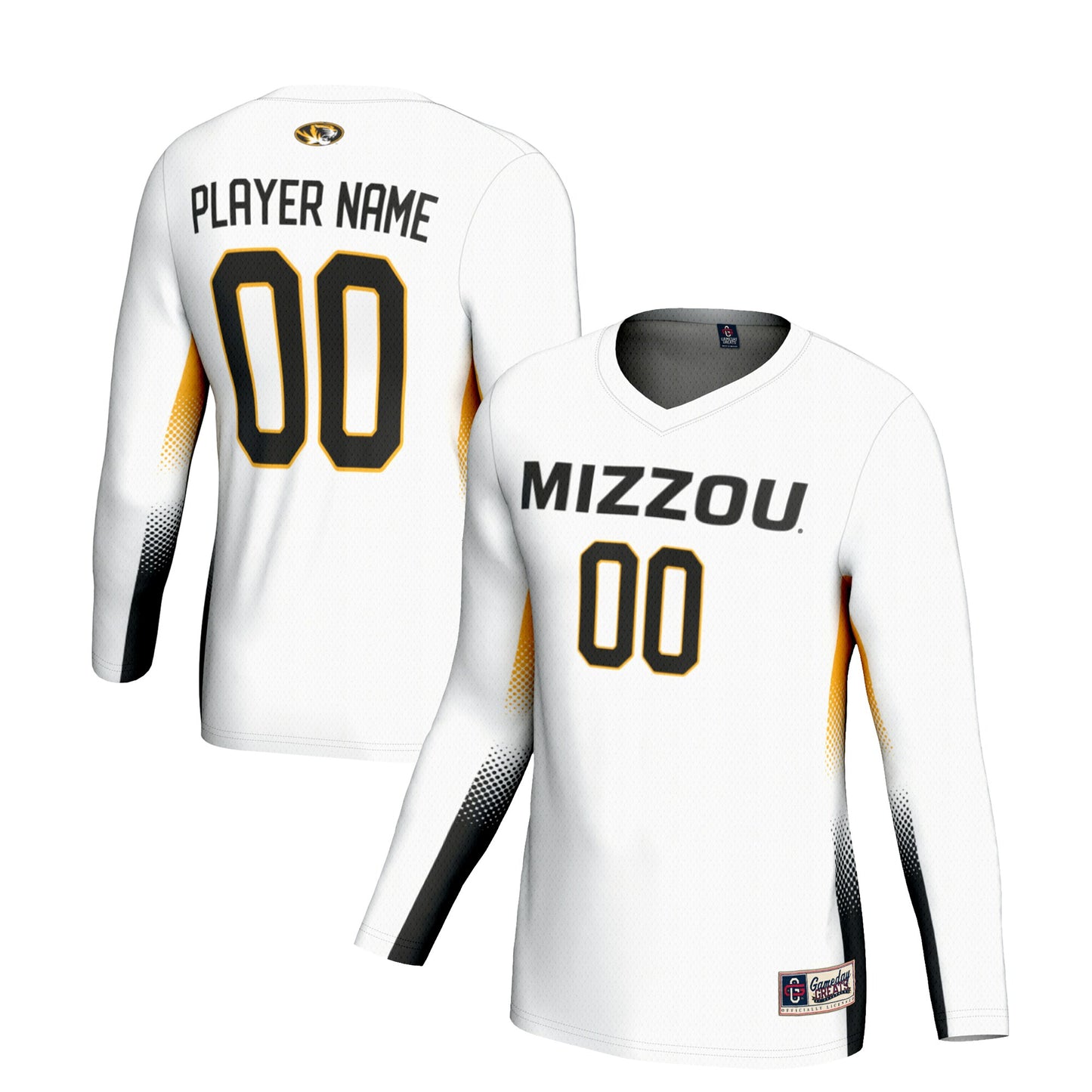 Missouri Tigers GameDay Greats Youth NIL Pick-A-Player Lightweight Women's Volleyball Jersey – White