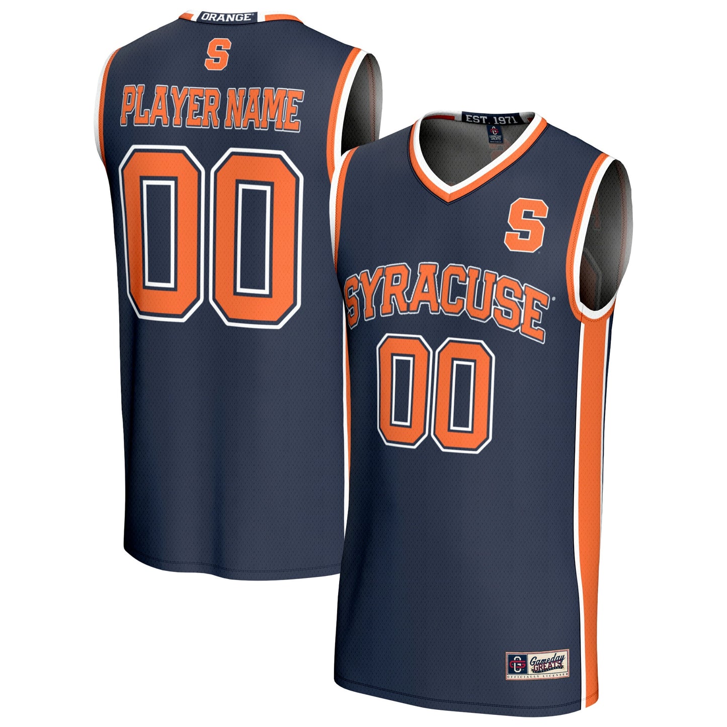 Syracuse Orange GameDay Greats Unisex Lightweight Collegiate Women's Basketball NIL Pick-A-Player Fashion Jersey - Navy