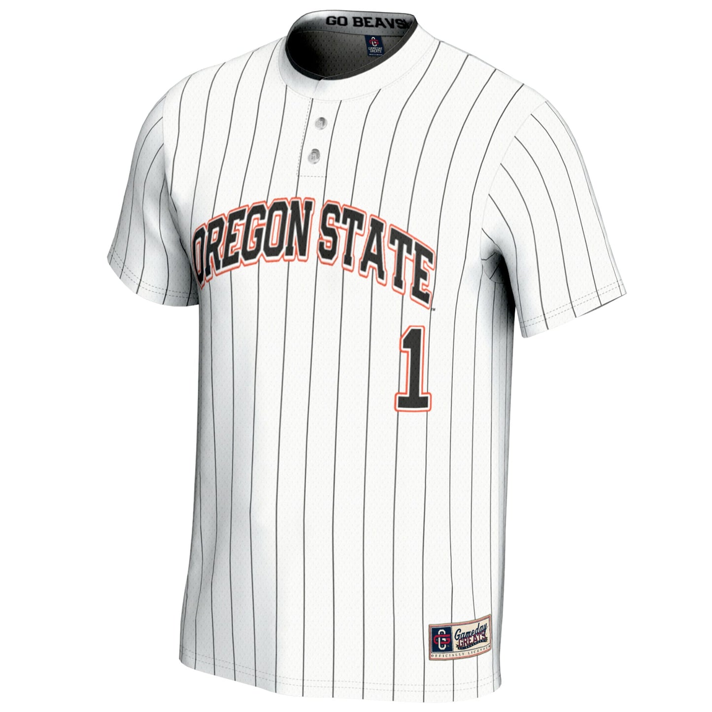 #1 Oregon State Beavers GameDay Greats Unisex Softball Fashion Jersey - White