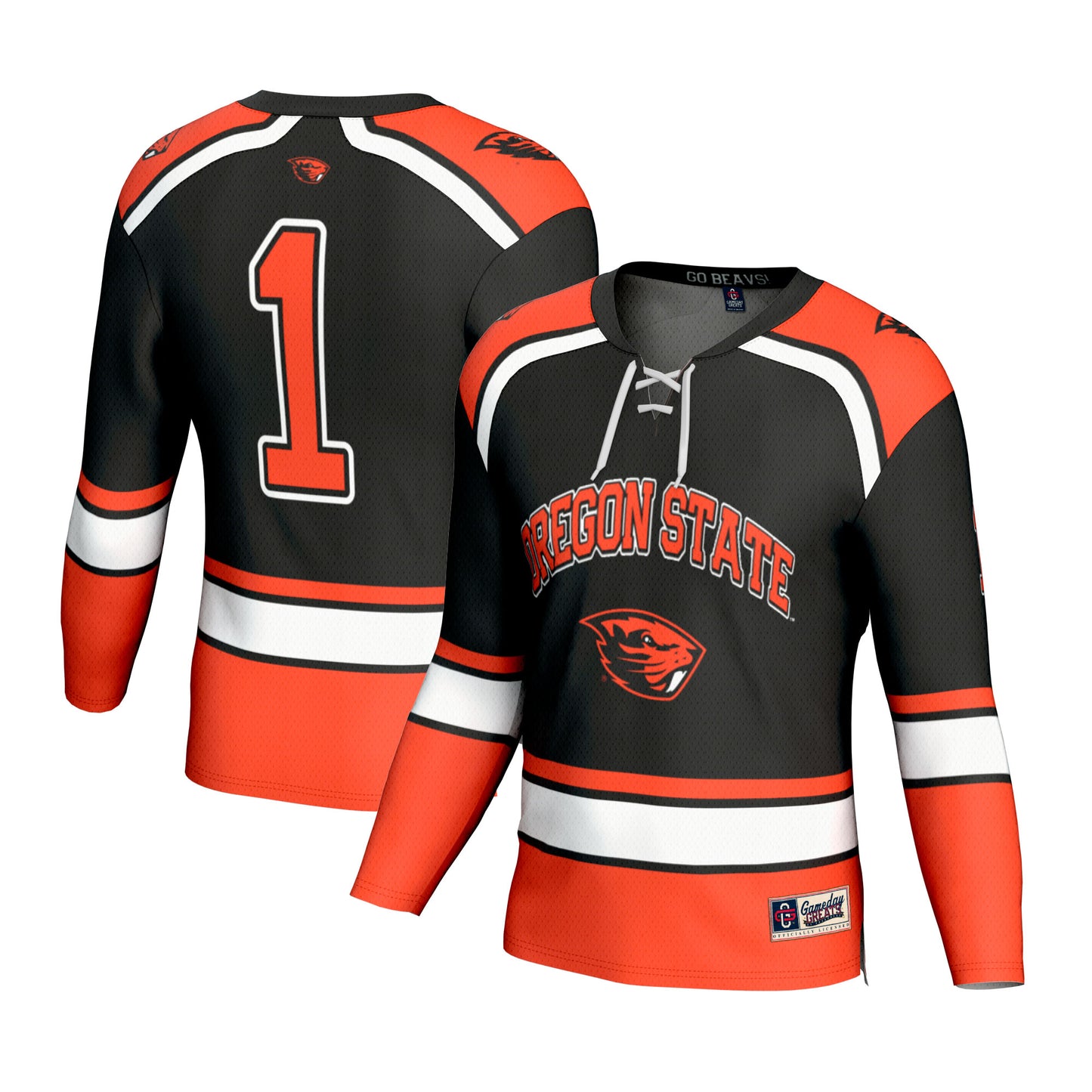 #1 Oregon State Beavers GameDay Greats Unisex Lightweight Hockey Fashion Jersey - Orange