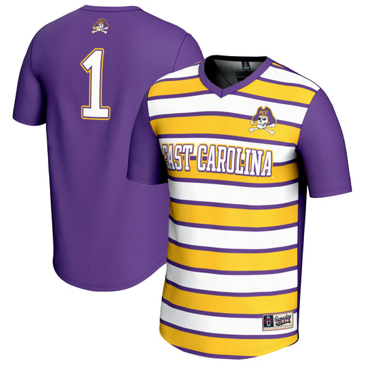 #1 ECU Pirates GameDay Greats Unisex Lightweight Soccer Fashion Jersey - Purple