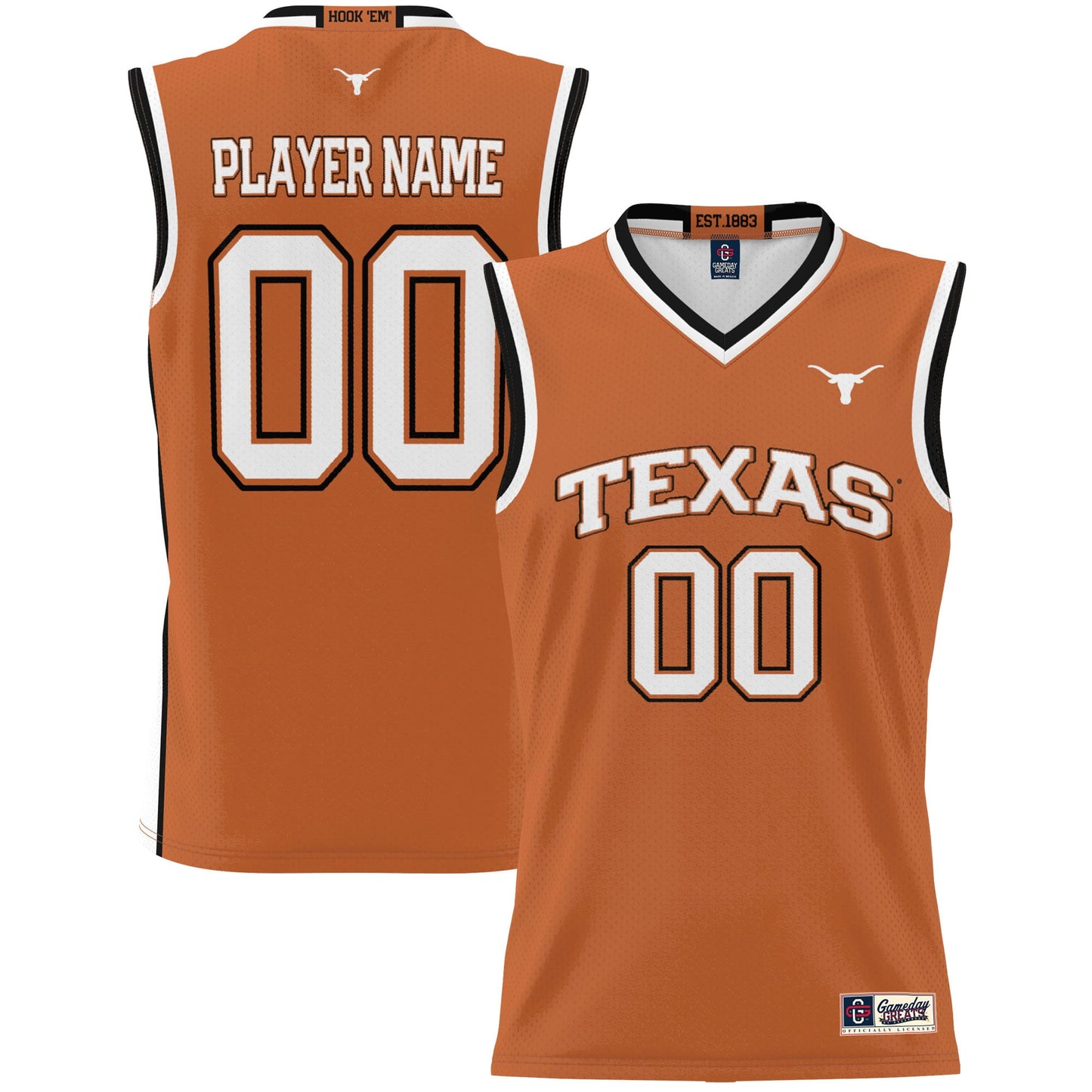 Texas Longhorns GameDay Greats Unisex  Lightweight NIL Pick-A-Player Women's Basketball Jersey - Black