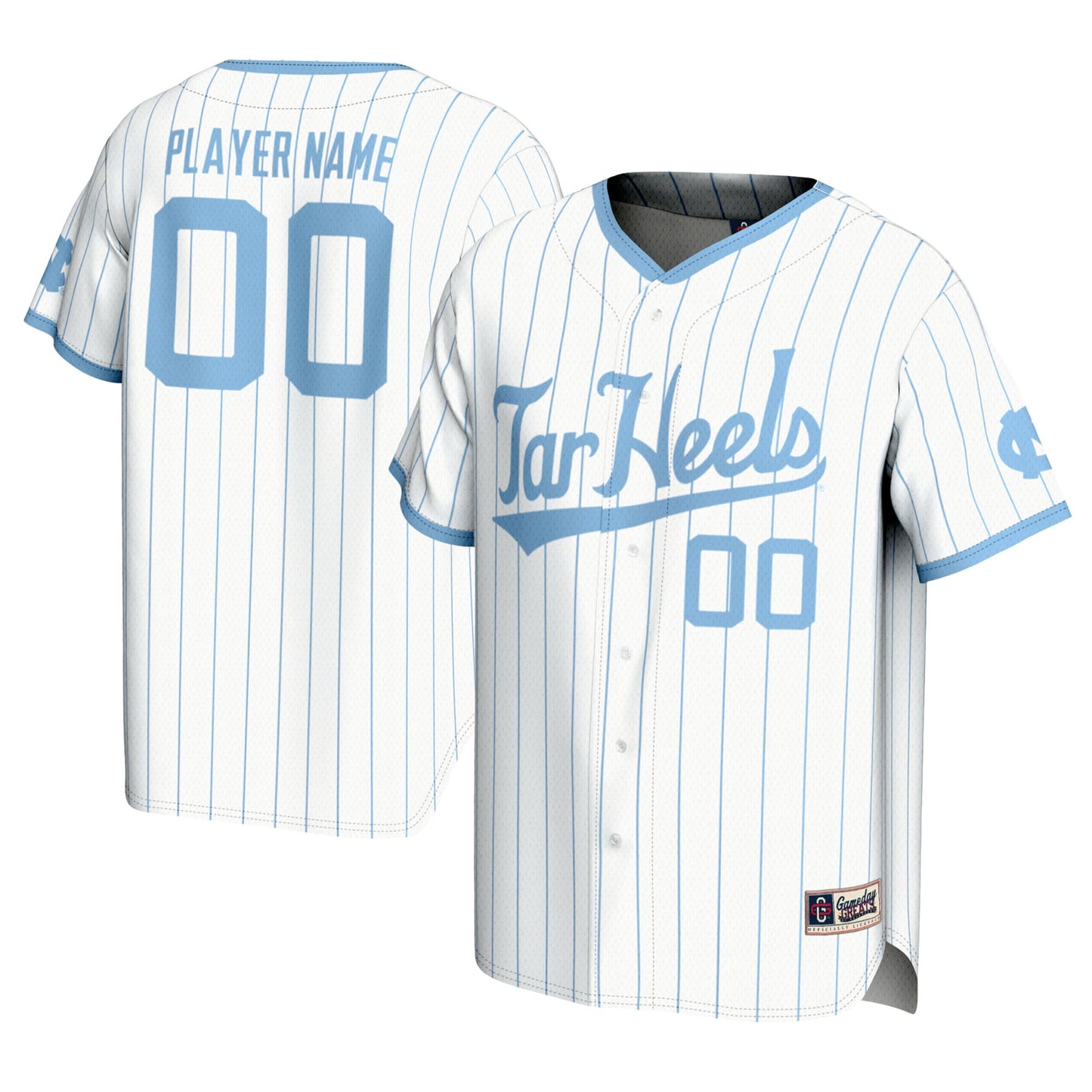 North Carolina Tar Heels GameDay Greats Carolina Blue NIL Pick-A-Player Lightweight Baseball Jersey - Light Blue