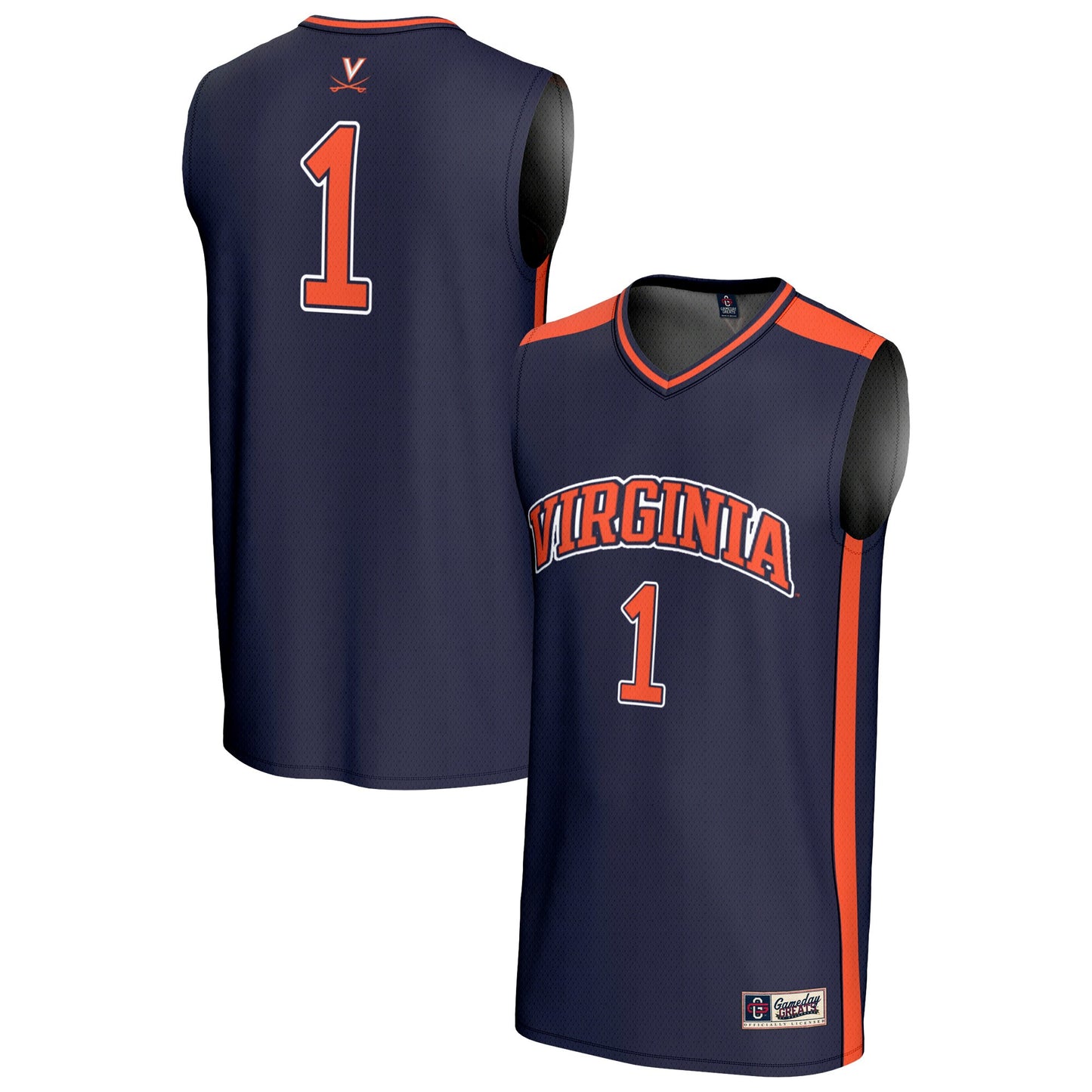 #1 Virginia Cavaliers GameDay Greats Unisex Lightweight Basketball Fashion Jersey - Navy