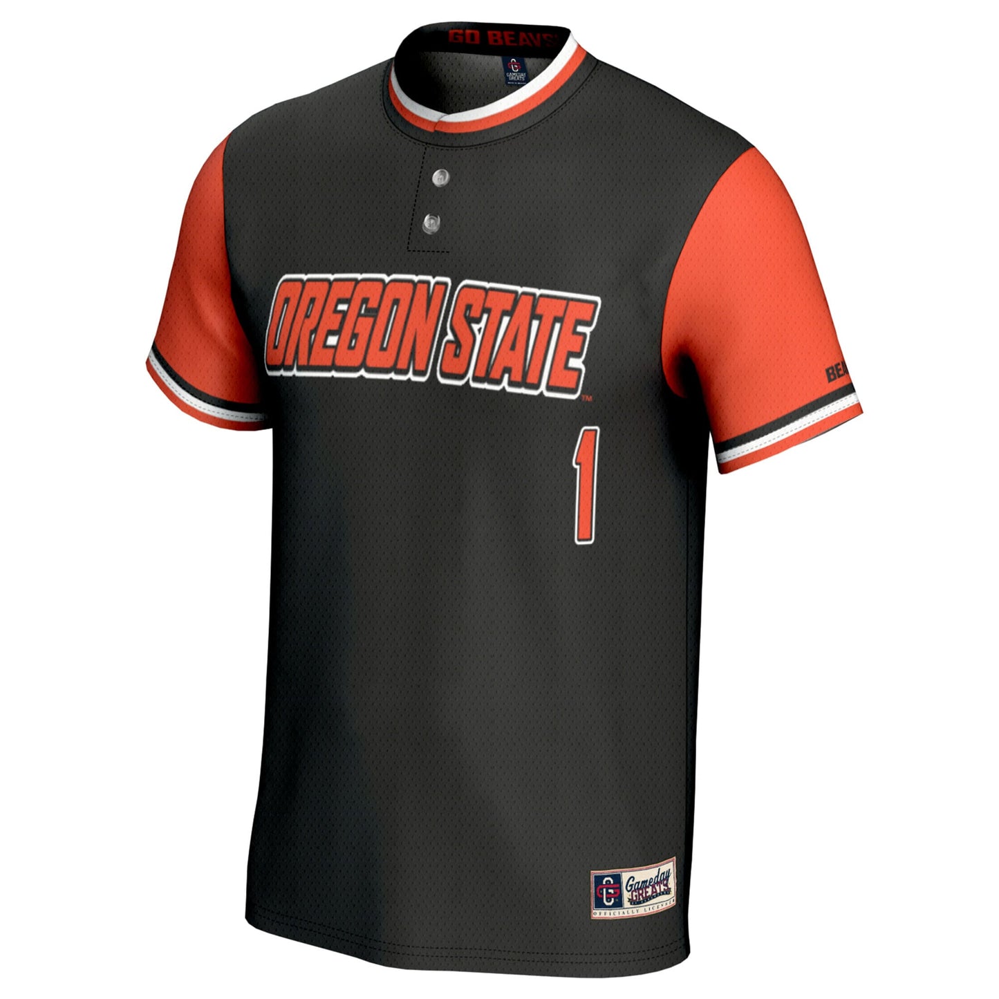 #1 Oregon State Beavers GameDay Greats Unisex Softball Fashion Jersey - White