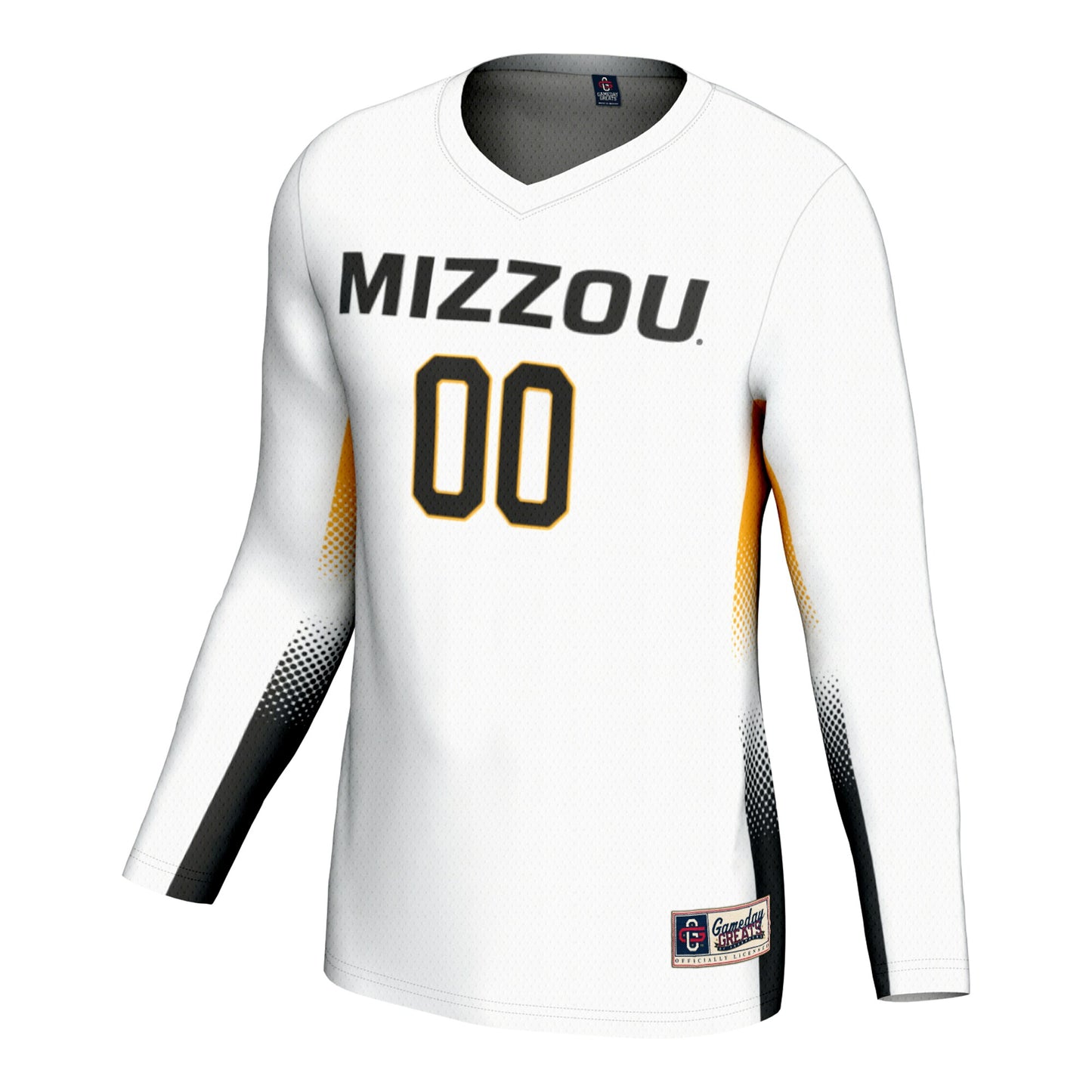 Missouri Tigers GameDay Greats Youth NIL Pick-A-Player Lightweight Women's Volleyball Jersey – White