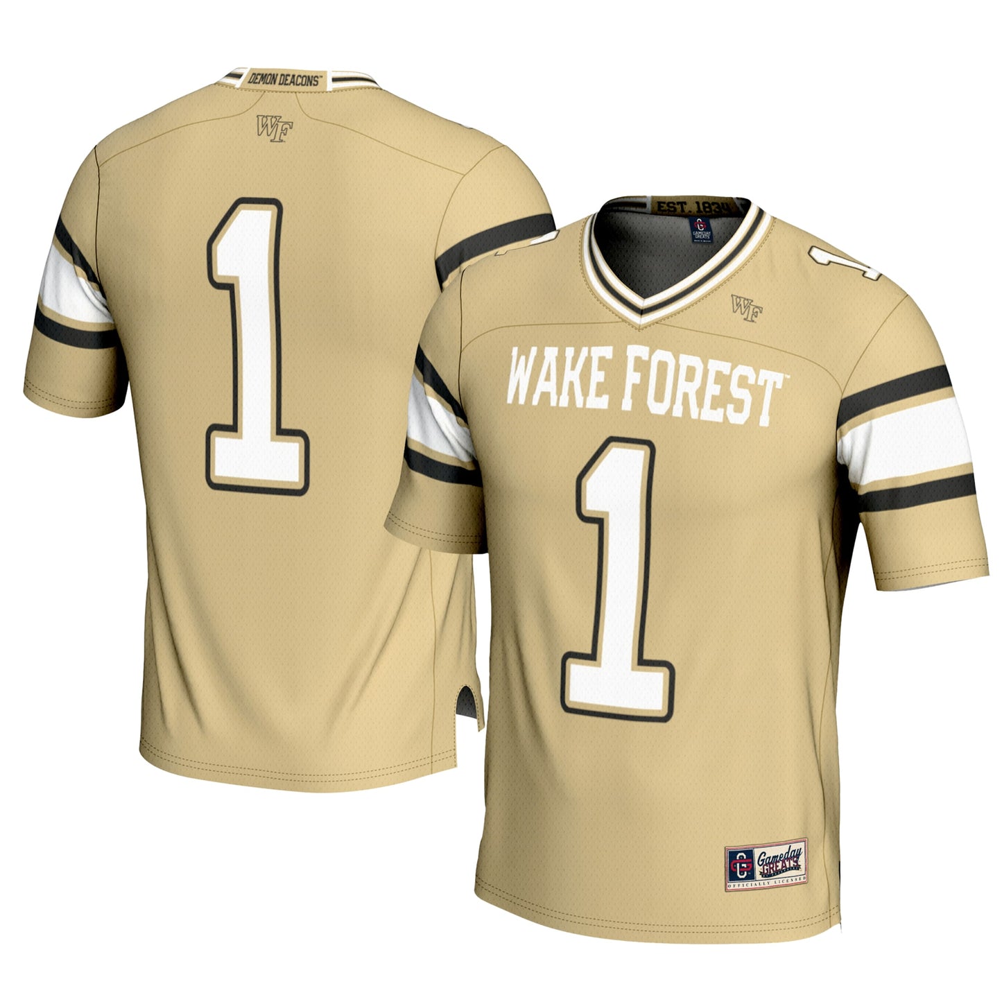 #1 Wake Forest Demon Deacons GameDay Greats Youth Football Jersey - Gold