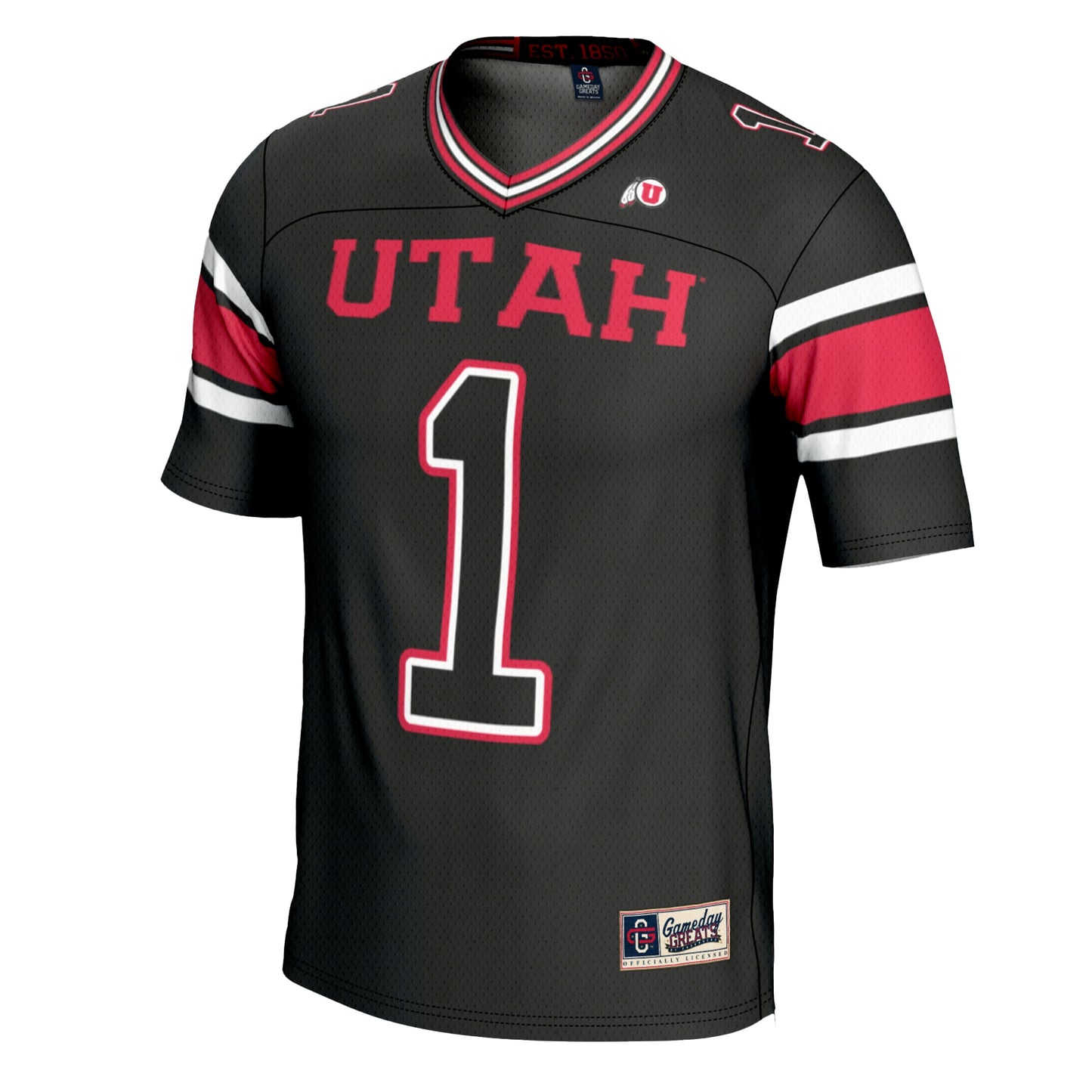 #1 Utah Utes GameDay Greats Youth Football Jersey - Black