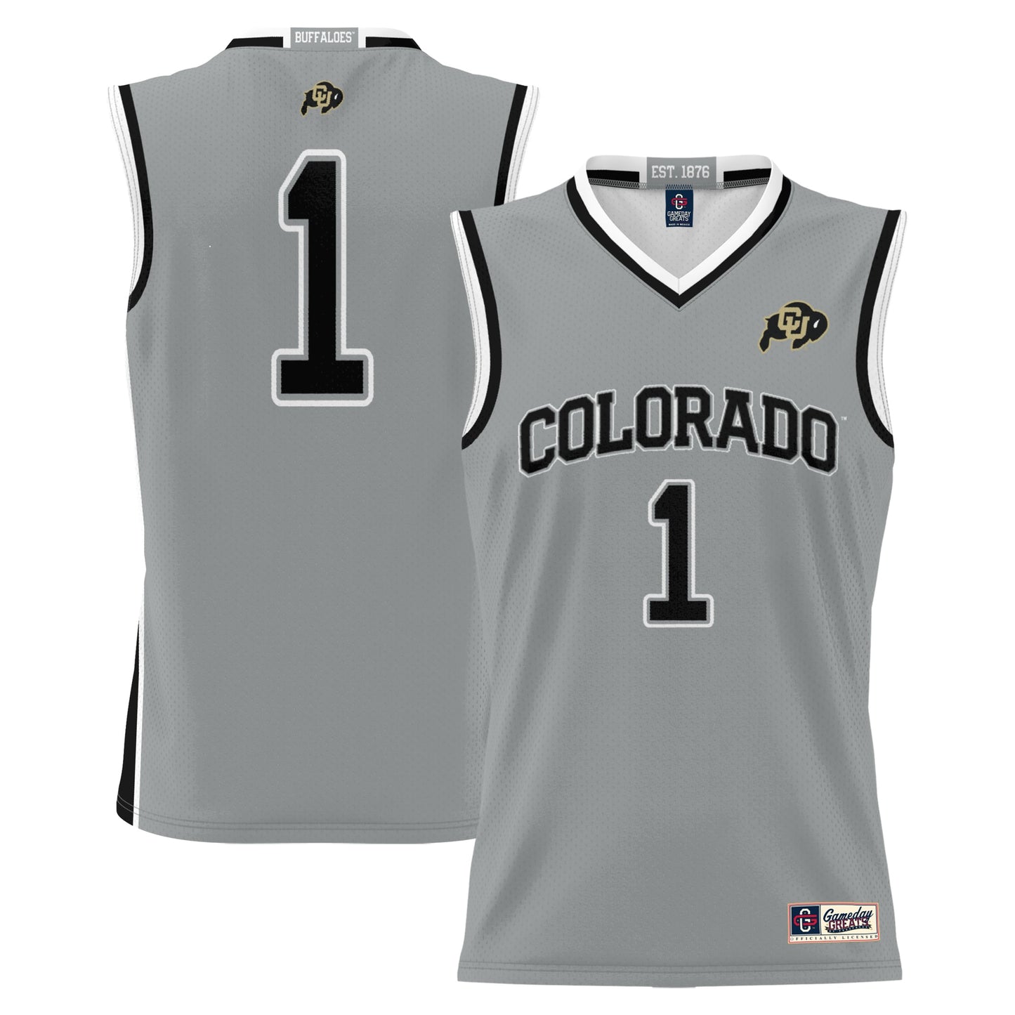 #1 Colorado Buffaloes GameDay Greats Youth Lightweight Replica Basketball Jersey - White