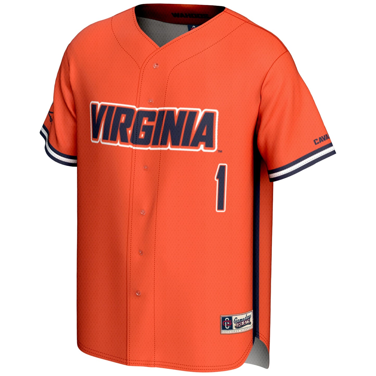 #1 Virginia Cavaliers GameDay Greats Lightweight Baseball Jersey - Navy