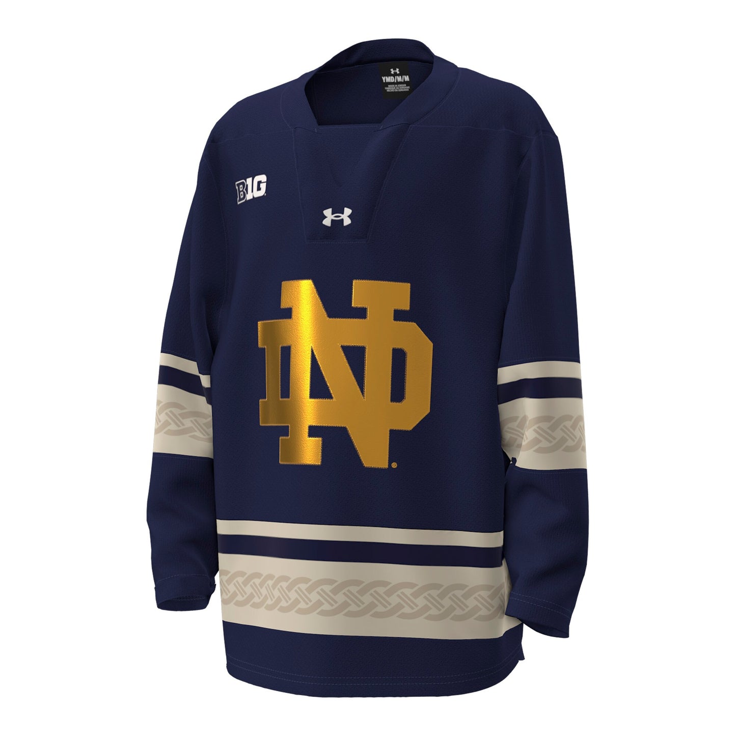 #42 Notre Dame Fighting Irish Under Armour Youth Alternate Replica Hockey Jersey - Navy