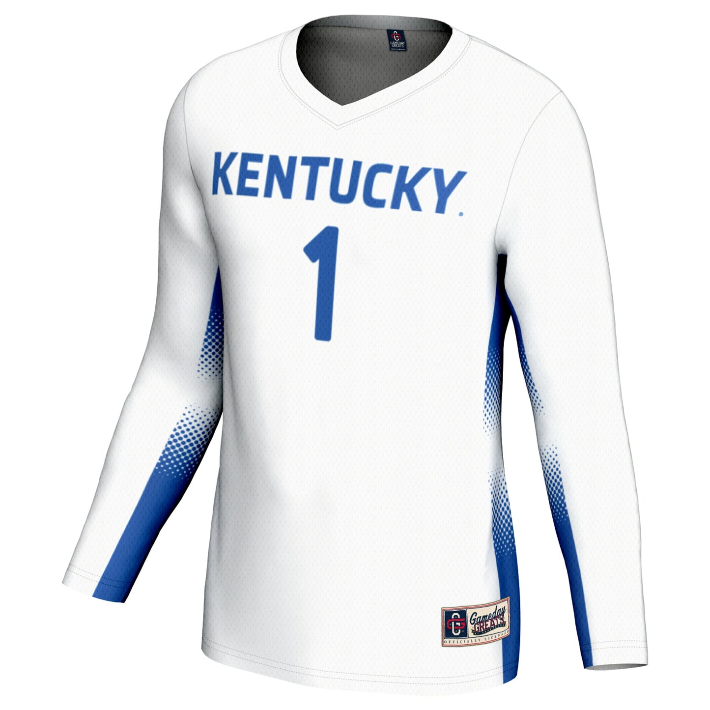 #1 Kentucky Wildcats GameDay Greats Youth Lightweight Volleyball Jersey - White