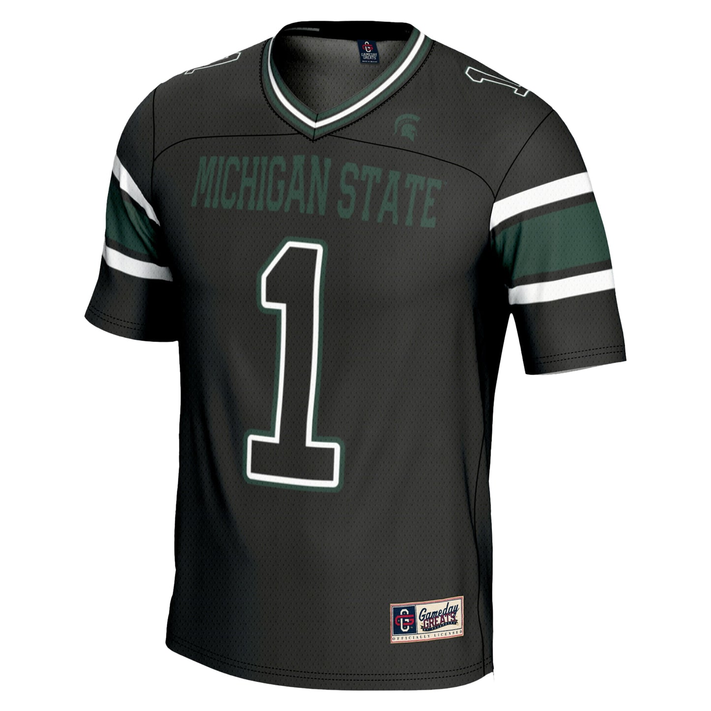#1 Michigan State Spartans GameDay Greats Youth Endzone Football Jersey - Black