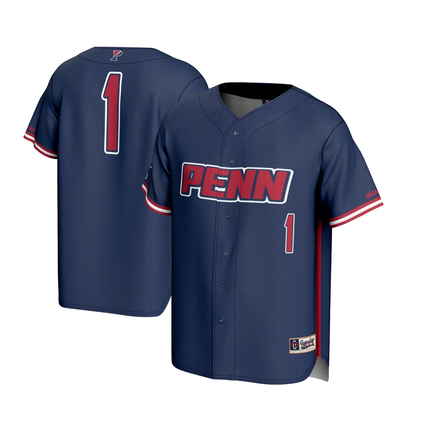 #1 Pennsylvania Quakers GameDay Greats Lightweight Baseball Jersey - White