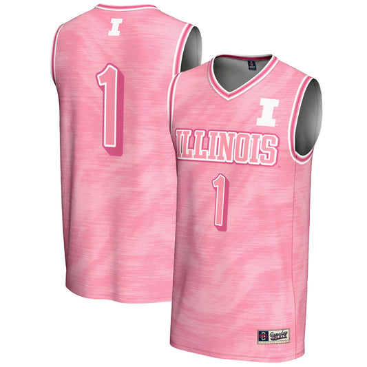 #1 Illinois Fighting Illini GameDay Greats Youth Lightweight Basketball Jersey - Pink