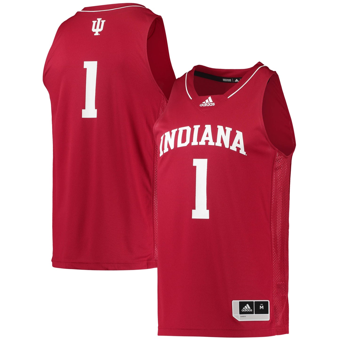 #1 Indiana Hoosiers adidas Swingman Team Basketball Jersey - White