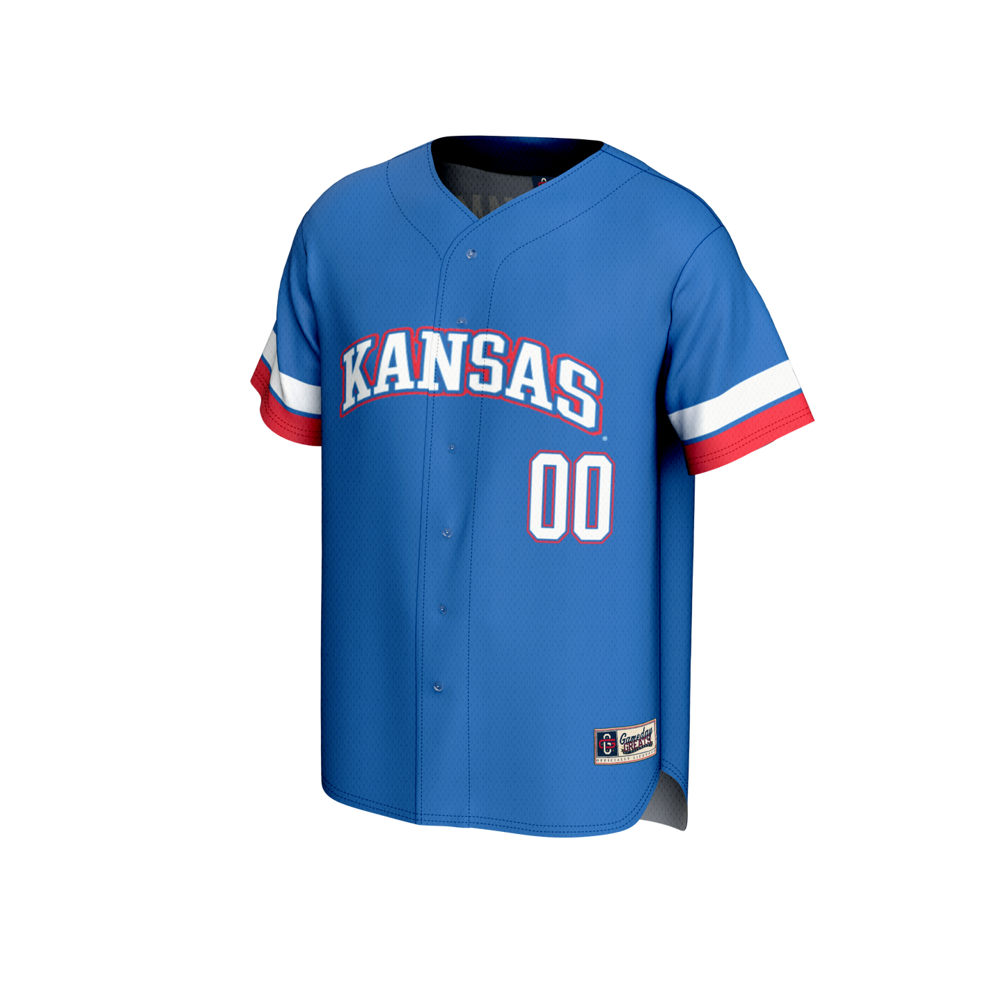 Kansas Jayhawks GameDay Greats Unisex NIL Pick-A-Player Lightweight Baseball Jersey - Royal