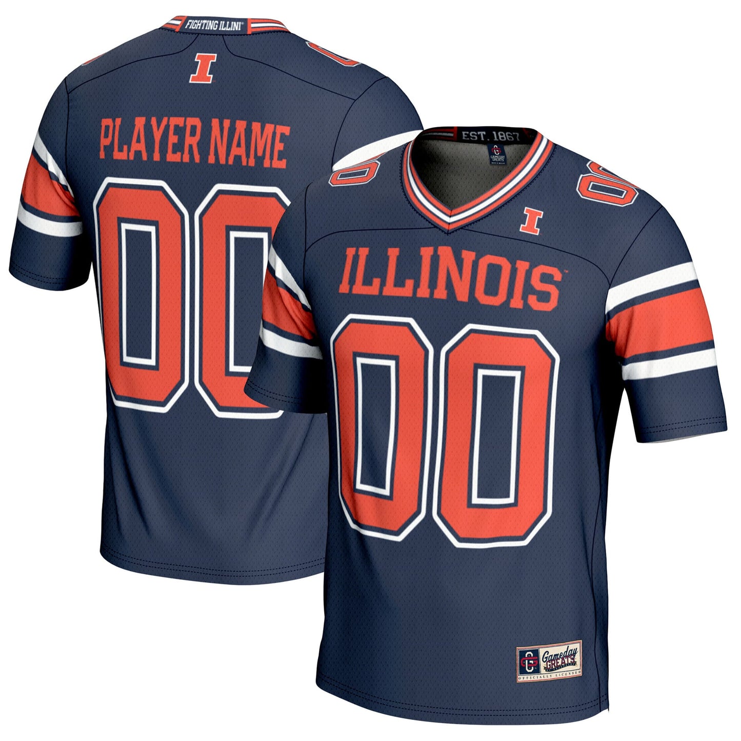 Illinois Fighting Illini GameDay Greats Youth NIL Pick-A-Player Football Jersey - Orange