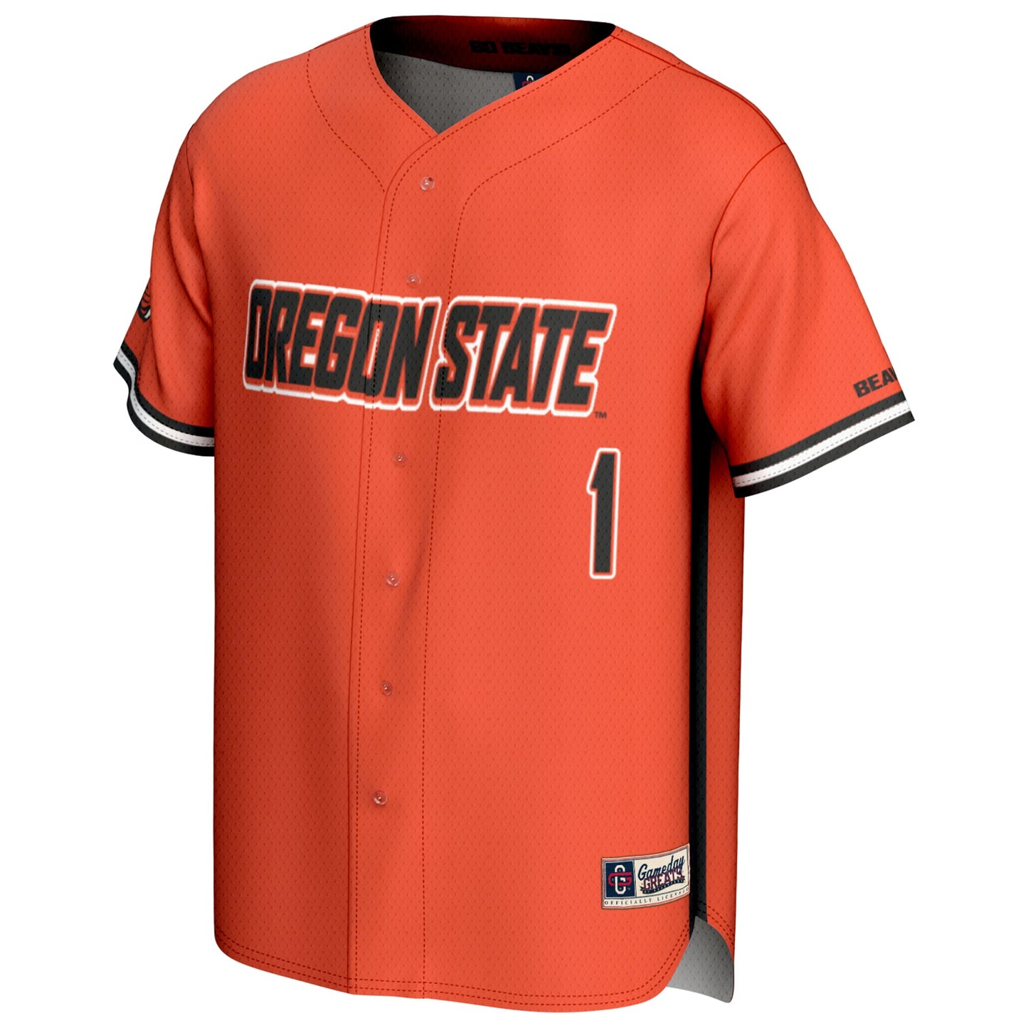 #1 Oregon State Beavers GameDay Greats Lightweight Baseball Fashion Jersey - Black