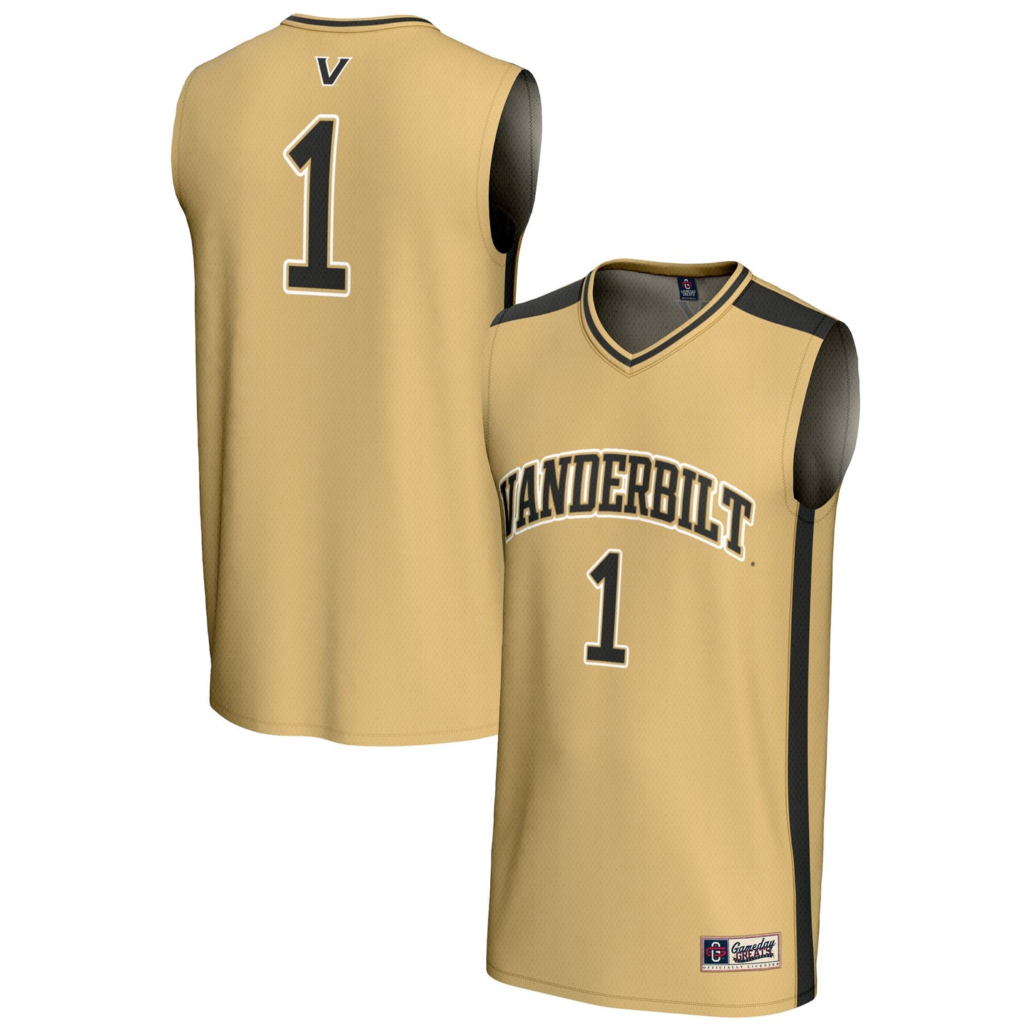 #1 Vanderbilt Commodores GameDay Greats Unisex Lightweight Collegiate Basketball Fashion Jersey - Gold