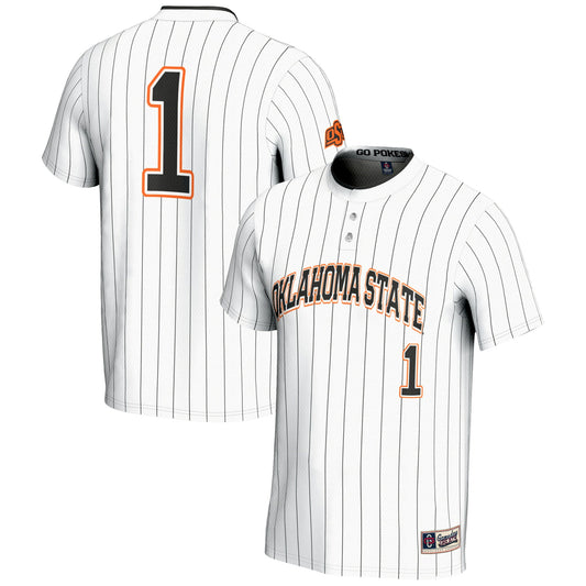 #1 Oklahoma State Cowboys GameDay Greats Unisex Lightweight Softball Jersey - White