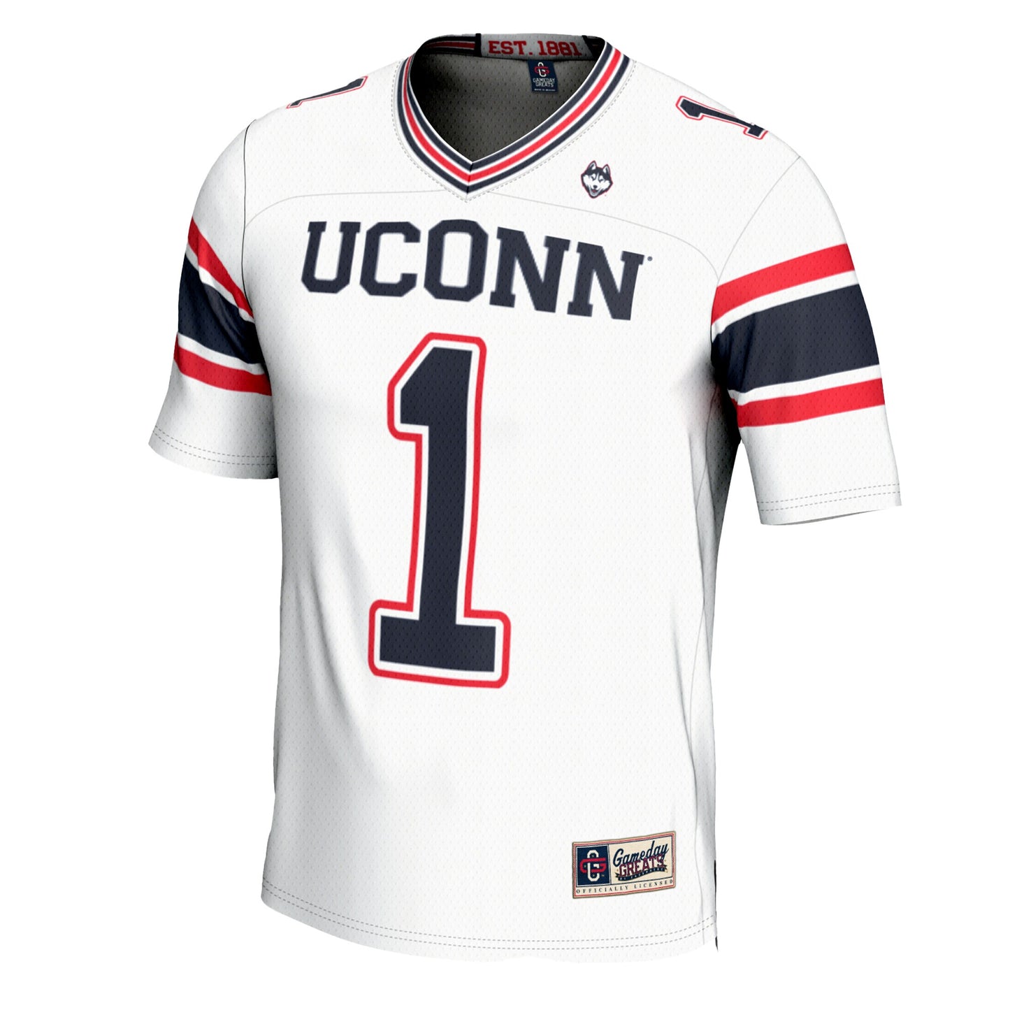 #1 UConn Huskies GameDay Greats Youth Football Jersey - White