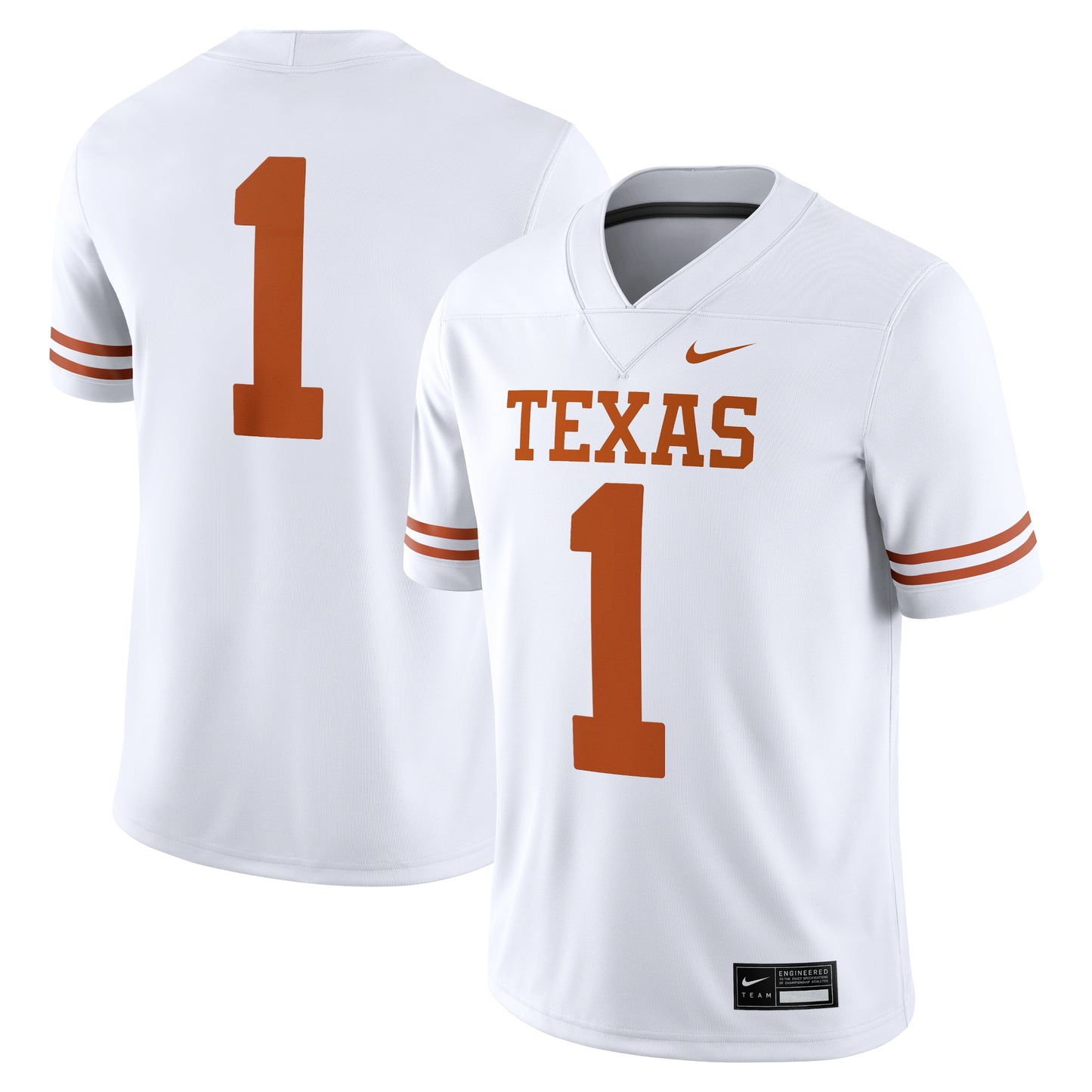 #1 Texas Longhorns Nike Game Jersey - Texas Orange
