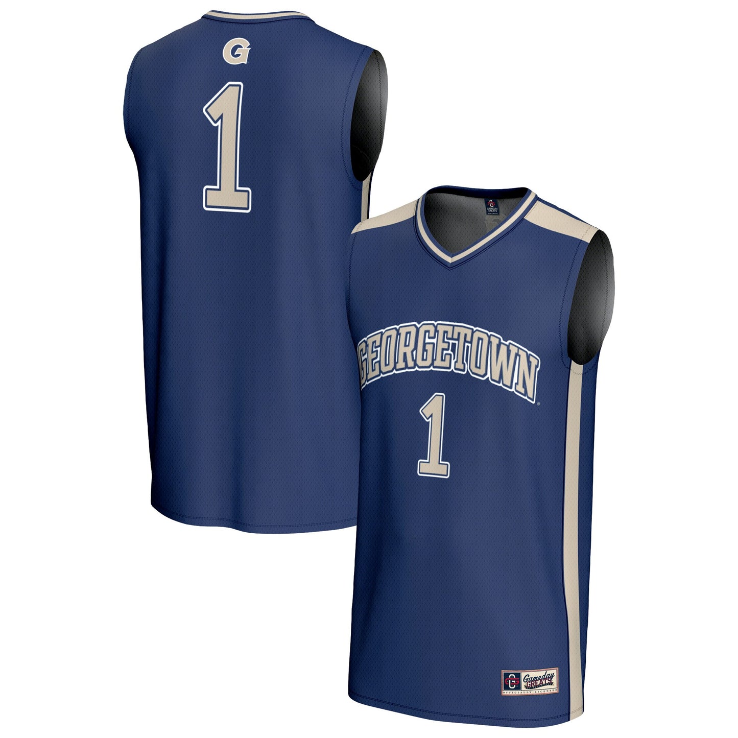 #1 Georgetown Hoyas GameDay Greats Unisex Lightweight Basketball Fashion Jersey - Navy