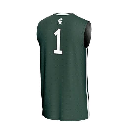 #1 Michigan State Spartans GameDay Greats Unisex Lightweight Collegiate Basketball Fashion Jersey - Green