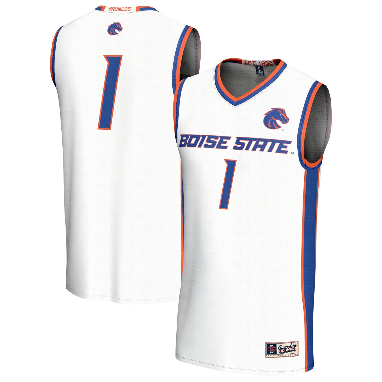 Boise State Broncos GameDay Greats Youth Lightweight Collegiate Basketball Fashion Jersey - White